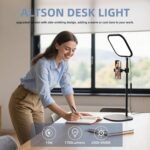 10in Zoom Lighting for Computer, Full-Screen LED Video Conference Light, Desk Ring Light with Stand and Phone Holder for Video Call, Webcam, Home Office, Podcast, Online Meeting, Live Streaming - Image 3