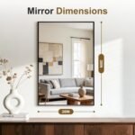 Bathroom Vanity Mirror for Over Sink, 30x20 Inch Matte Black Mirror | Shatterproof Tempered Glass, Anti-Rust Metal Frame, Rectangle Wall Mirrors for Bedroom, Living Room & Entryway - Image 8