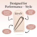 Kitsch French Hair Pins for Women | Secure Hold All Day - Hematite, 1pc | Elegant & Durable Metal French Pin for Updos, Chignon, Buns & Twist Hairstyles | Comfortable Fit Hair Accessories For Women - Image 5