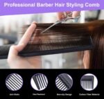 3 Pack Carbon Fiber Cutting Comb - Professional 8.15' Styling Comb for All Hair Types, Fine and Wide Tooth - Image 7