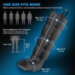 Leg Compression Massager for Circulation and Pain Relief, Full Leg 5-Zone Compression Boots with 10 Air Chambers, 12 Levels, Foot and Leg Massager for Muscle Recovery for Athletes, Black - Image 8