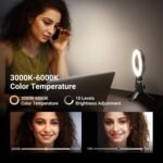 NEEWER Basic 5" Ring Light for Video Conference Lighting, Clip on Light Kit with Desk Tripod Stand for Monitor Laptop Computer Zoom Call Live Streaming Remote Working Learning Video Recording, BR60 - Image 6