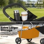 BestPet | 3-Wheel Pet Stroller | Dog and Cat Stroller | Breathable Mesh | Lightweight Travel Carrier | Waterproof & Foldable Design | Storage Basket | Black | for Daily Walks & Outdoor Use | Breathable Mesh | Lightweight, Waterproof Travel Carrier with Cup Holder & Storage Basket | for Daily Walks & Outdoor Use - Image 6
