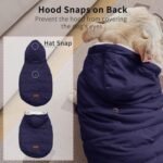 Vecomfy Warm Dog Coats with Hoodie,Winter Dog Jackets for Small Dogs | Fleece Lining Puppy Coat for Cold Weather,Soft Cozy,Windproof Doggie Clothes for Snow Play,Leash Hole for Daily Walk,BLue M - Image 6
