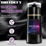 Hair Dye Shampoo，Easy to Use at Home, Women & Men (Black) | Ammonia-Free Vegan 3-in-1 Instant Color Shampoo, Provides Natural Gray Hair Coverage for Daily Hair Care Use - Image 8