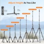75" Camera Tripod,Aluminum Tripod for Camera Phone/Monopod with Remote | Cell Phone Tripod for iphone with Ball Head,Camera Stand for Canon/Sony/DSLR/Digital Camera Accessory Kits,Max Load 17.64lb - Image 7