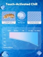 Dog Cooling Mat 2.0, Ocean Blue,44" x 32" Thick & Durable Cooling Mat for Extra Large Dogs, Long-Lasting Cool with Waterproof & Color-Changing Arc-Chill Tech (Q-Max>0.5) Washable& Non-Toxic - Image 3