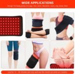 bonodave Red Light Therapy Pad for Body Back Knee Shoulder Hands Feet 660nm 850nm Home Use 3 Chips in 1 Infrared Wrap Belt Gift for Women Men (Corded) - Image 3