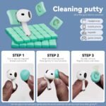 for AirPods Cleaning Kit with Cleaner Pen&Cleaning Putt-Green | 48 Pack Multifunction Deep Cleaner Tool Headphones for Airpods Pro 4 3 2 1 Generation Phone Charging Port,Earbuds - Image 5