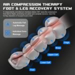 Leg Compression Massager for Circulation and Pain Relief, Full Leg 5-Zone Compression Boots with 10 Air Chambers, 12 Levels, Foot and Leg Massager for Muscle Recovery for Athletes, Black - Image 4