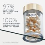 RoC Retinol Correxion Anti-Aging Wrinkle Night Serum Capsules, 30 count | Retinol serum for face, dally treatment for tine lines, post acne scars, with ceramides & antioxidants, reitnol night serum - Image 4