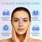 VOYOR Blackhead Remover Pore Vacuum with 6 Suction Heads for Face | 3 Suction Modes, Rechargeable Blackhead Remover Tool with Microcrystalline Head, Pore Cleaner Acne White Heads Removal, BR410 - Image 5