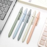 UIXJODO Gel Pens, 5 Pcs 0.5mm Black Ink Pens Fine Point Smooth Writing Pens, High-End Series Pens for Journaling Note Taking, Cute Office School Supplies Gifts for Women Men (Morandi) - Image 3