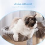 Hey-brother Cat Tree Tower with Removable Toys, Scratching Posts, MPJ008SW | 41.3 Inches Plush Cozy Condo with Platform, Hammock, Sisal Scratch Board and Ball for Indoor Cats, Light Gray - Image 6
