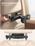 Lamicall Car Headrest Tablet Holder, 3 in 1 Extension Adjustable Arm | Tablet Car Mount for Back Seat, Gifts Road Trip Essentials for Kids, for 4.7-11" Devices, iPad Pro Air Mini, Galaxy, Fire HD - Image 7
