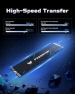 Acer Predator GM7 1TB SSD: M.2 2280 PCIe Gen 4 x4 NVMe 2.0, Read Speed Up to 7400 MB/s, Internal PC Solid State Drive for Laptop, Desktop and PS5 - BL.9BWWR.118 - Image 4