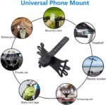 Bike Phone Mount 2 Pack, Universal Motorcycle Phone Holder for Bike, 360°Rotation Silicone Bicycle Phone Holder Handlebar Phone Mount Compatible with iPhone, Samsung, All Smartphones - Image 5