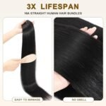 16A Raw Straight Bundles Human Hair 3 Bundles,22 24 26 Inch,Triple Lifespan,Burmese Virgin Remy Hair Extensions,No Tangle Shedding - Image 4