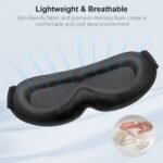 Gritin 100% Blackout Sleep Eye Mask for Women Men, Zero Pressure Sleep Mask | Ergonomic Design 3D Cutout Eye Movement and Eyelash Friendly Night Blindfold, Ultra Soft Comfortable for Sleeping - Image 7
