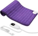 Electric Heating pad with 6 Heat Settings, Auto Shut Off, Dry Electric Heating for Back Neck Knee Arms Legs Shoulder Heat Pads for Christmas Birthday Father's Day Mother's Day (24"X12", Dark Purple) - Image 2