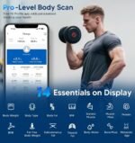 GE Smart Scale for Body Weight, BMI, Body Fat, Muscle Mass, Large Display | 14 Metrics Body Composition Scale for Bathroom, 5.3-inch Screen, Accurate Weighing with Bluetooth Sync, Black - Image 4