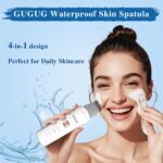 GUGUG Waterproof Skin Scrubber 4-in-1 Facial Spatula Pore Cleaner for Face | Blackhead remover with 4 modes,rounded stainless steel head,10-minute auto-off,Type-C charging and 2 silicone attachments. - Image 4