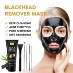 YLNALO Blackhead Remover Mask Kit, Charcoal Peel Off Facial Mask with Brush and Pimple Extractors, Deep Cleansing for Face Nose Blackhead Pores, For All Skin Types (3.5 Fl.oz) - Image 4