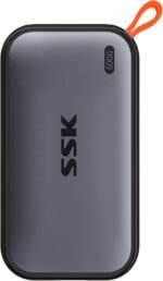 SSK Portable SSD 500GB External Solid State Hard Drive USB C Up to 1050MB/s | USB3.2 Gen2 A&C Cable, SMART & TRIM, 4KHDR ProRes, LED Light, OTG, iPhone 15/16/17Pro Wide Compatible, Aluminum - Image 2