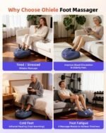 Foot Massager with Heat,Shiatsu Deep Kneading Massager for Plantar Fasciitis, Foot Massage Machine with Multi Massage Modes & Remote Control for Pain Relief (Purple) - Image 9