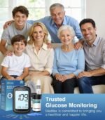 Medilax Blood Glucose Monitor Kit, Blood Sugar Testing Kit with 100 Strips | 100 Test Strips, 100 Lancets, Glucometer and Lancing Device, 500 Memories, No Coding, Large Display Glucose Monitor - Image 9