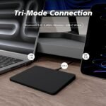 MICROPACK Digitally Yours Tri-Mode Wireless Trackpad, Bluetooth / 2.4G USB/Wired Touchpad Mouse Rechargeable for PC Laptop Desktop Tablet, Compatible with Windows macOS iPadOS (Black-2) - Image 3