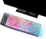 Keyboard Cover Skin Protector for Logitech MK295 MK275 MK270 Wireless Keyboard, Logitech K200 K260 K270 K275 K295 MK200 MK260 Ultra Thin Desktop PC Silicone Keyboard Cover-Colorful - Image 6