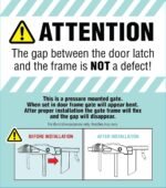 Regalo Safety 29"-49" Extra Wide Baby Gate, Bottom of Stairs & Doorways | Pressure Mounted with Door, For Babies, Toddlers & Pets, White, Tested & Trusted for 30 Years - Image 8