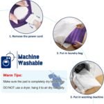 Electric Heating pad with 6 Heat Settings, Auto Shut Off, Dry Electric Heating for Back Neck Knee Arms Legs Shoulder Heat Pads for Christmas Birthday Father's Day Mother's Day (24"X12", Dark Purple) - Image 5