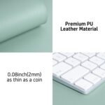 Aothia Leather Desk Pad Protector, Mouse Pad, Office Desk Mat, Non-Slip PU Leather Desk Blotter, Laptop Desk Pad, Waterproof Desk Writing Pad for Office and Home (Light Blue,31.5" x 15.7") - Image 8