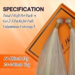 Full Shine 22 Inch Human Hair Weft Sew In Hair Extensions Real Human Hair Hand Tied Hair Extensions Color Ash Blonde Highlight Bleach Blonde Bundles Straight Human Hair 60G - Image 5