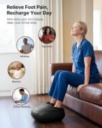 KNQZE Shiatsu Foot Massager with Heat for Plantar Fasciitis, FSA Eligible | Deep Kneading Shiatsu Massage, Multiple Heat & Compression Levels, Remote Control, Fits Men's Size 13, Gift for Women Men Mom - Image 3