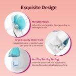 EZBASICS Facial Steamer, Nano Ionic Warm Mist for Facial Deep Cleaning Blue | Professional Face Steamer for Home Sauna SPA, Unclogs Pores Sinuses, Bonus 5 Piece Stainless Steel Skin Kit - Image 7