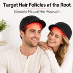 Red Light Therapy Hat, Laser Hair Growth Cap for Men & Women, Black | 650nm LLLT Hair Loss Solution, Full Scalp Coverage Treatment, Daily Use, Cordless & Rechargeable - Image 6