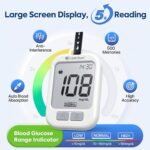 GT-600 Glucose Monitor for Pregnancy & Seniors, 100 Strips & Safety Lancets | Large Screen, 10-electrode precision, ±10% lab-grade accuracy, with travel case & control solution, home diabetes monitoring - Image 4