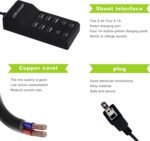 USB Charger,50W USB Charging Station with 10-Port (6 USB-A Port & 4 USB-C Port) Compatible with iPhone 15/14/13/12/11/X/8/7/6 Phones, Watch,Tablets, Smartphones Black - Image 7