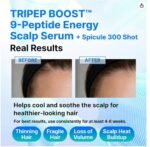 9-Peptide Hair Growth Scalp Care Serum 1.35 Oz(2X Size) - Rosemary 2% Caffeine 1% PDRN & Spicule 300 Roll-On Type | Thicker Fuller-looking Hair w/Niacinamide Zinc PCA | Thinning hair Korean Haircare - Image 6