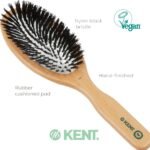 Kent V07 Vegan Boar Bristle Hair Brush, Large Organic Hair Brush for Smoothing and Boosting Shine, Eco Friendly Paddle Brush Ideal for All Hair Types - Image 5