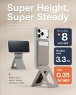 MOFT Phone Stand Wallet, NFC-Supported Tap-and-Go Card Holder, MOVAS Leather, Slim Magnetic Tripod for iPhone 17/16/15/14/13/12, Travel Essential Wallet Cell Phone Stand for 2 Cards, Taupe - Image 7