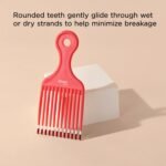​Diane 6-Inch Lift Comb for Detangling, Styling, and Adding Volume, Wide-Tooth Comb for All Hair Types, Hair Pick for Women, Wide Tooth Comb for Curls, Parting and Teasing - Image 5
