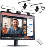 Dual-lamp Video Conference Lighting, LED Streaming Light with Remote and Touch Control, Zoom Lighting for Computer,Webcam Laptop Monitor Ring Light for Video Calls/Zoom Meetings/Video Recording - Image 2