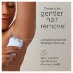 Braun Epilator Silk-épil 7, Hair Removal Device, Women Shaver & Trimmer, Wet and Dry, Wide Head, Includes Shaver Head and Trimmer Comb, SE7-041, Silver - Image 5