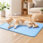 Dog Cooling Mat Upgraded Self-Cooling Pet Pad,Ice Silk Arc-Chill Cooling Mat for Dogs & Cats, Washable Portable Foldable,Q-Max>0.4 for Indoor Outdoor Car Seats,Blue,28x22 in (Grey, 28*22 in) - Image 7