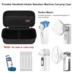 Elonbo Carrying Case for Portable Handheld Inhaler Nebulizer Machine, Black | Asthma Inhaler Case, Handheld Mesh Atomizer Machine Hard Travel Bag, Mist Humidifier/ Moisturizer Sprayer Holder. (Case Only) - Image 3