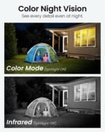 DEKCO 2K Outdoor WiFi Security Camera, Plug-in Pan-Tilt Dome, 2-Cam-Kit | App viewing, motion alerts, siren, 2-way audio and color night vision for front door, garage or yard - Image 7
